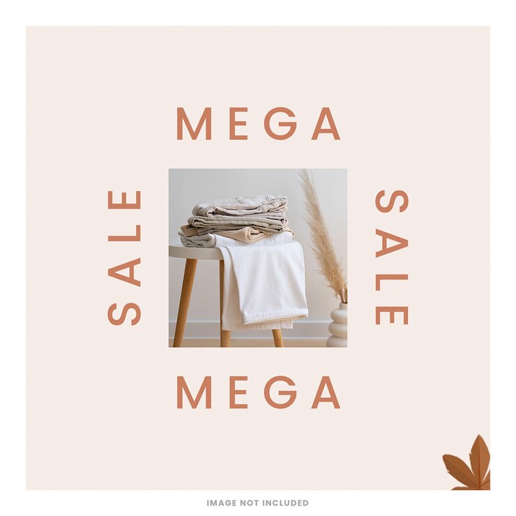 PSD cozy minimalismn venda instagram post template psd design kit de mídia social venda de tema quadrado