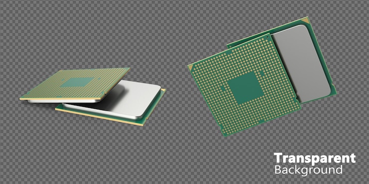 PSD cpu dengan latar belakang transparan