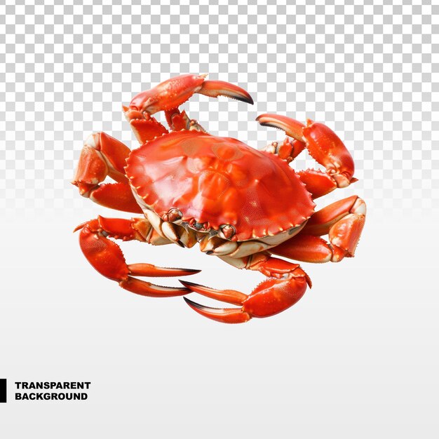 PSD des crabes frais et épicés sur un fond transparent