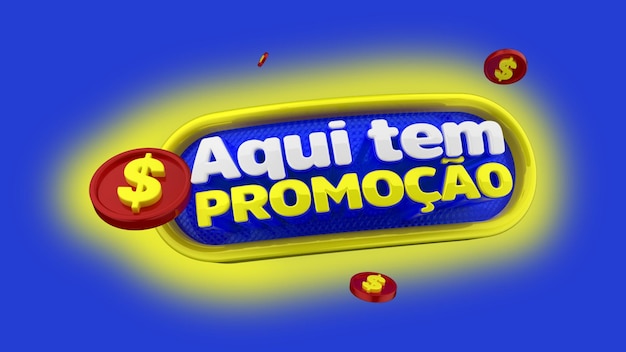 PSD crachá 3d 'aqui é promoção'