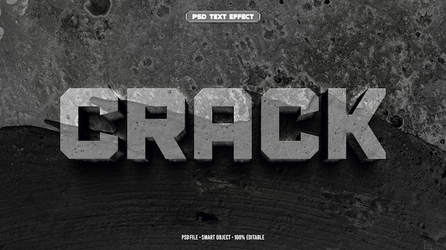 PSD crack 3d-bearbeitbare texteffekte