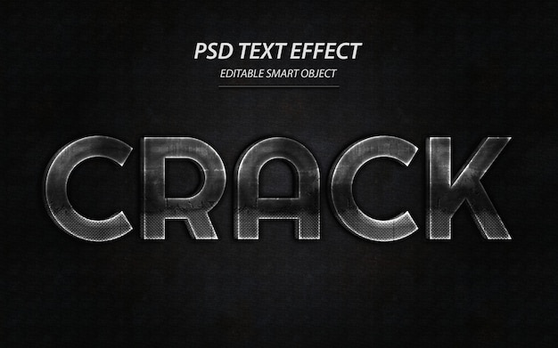 Crack-Texteffekt-Entwurfsvorlage
