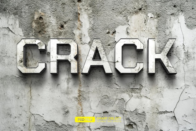 Crack-Textstil-Effekt