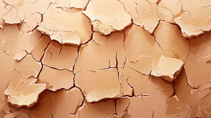 PSD cracked dry earth texture arid parched land surface