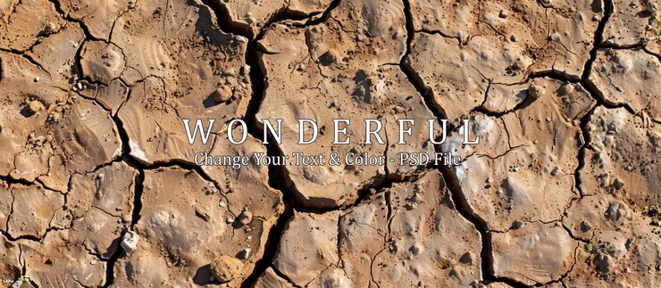 PSD cracked earth surface