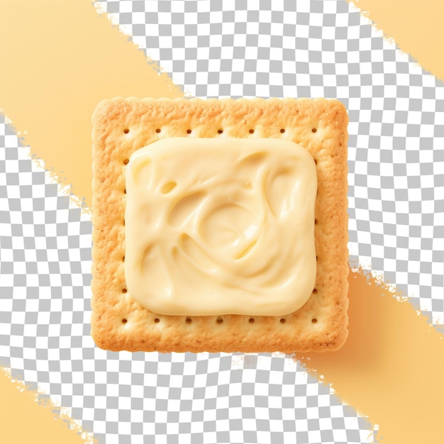 PSD cracker au fromage à la crème sur un fond transparent parfait pour n'importe quel plat