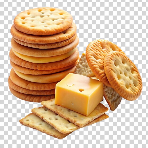 PSD cracker au fromage sur fond transparent