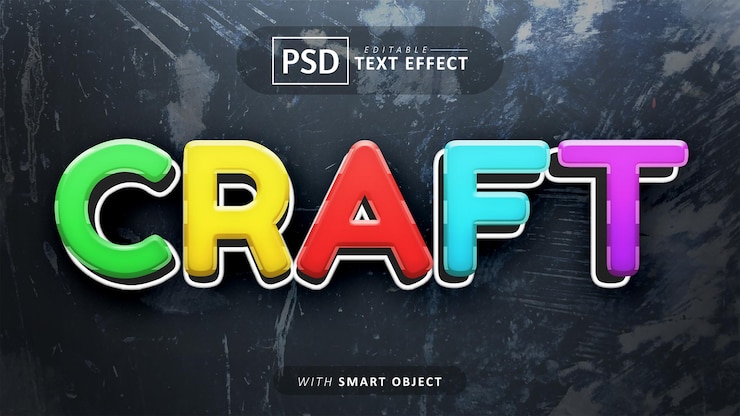PSD cract 3d-texteffekt bearbeitbar