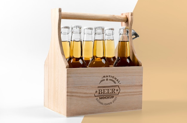 PSD craft beer arrangement konzept modell