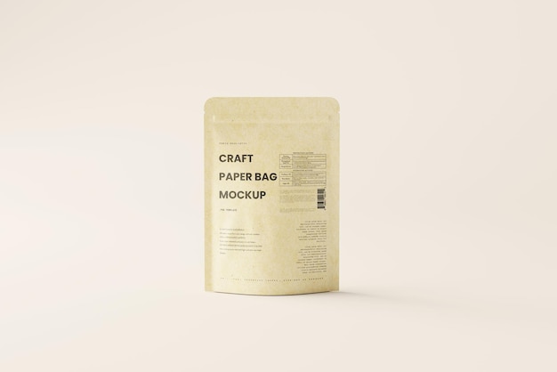 Craft paper bag mockup