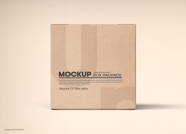 Craft squre box mockup