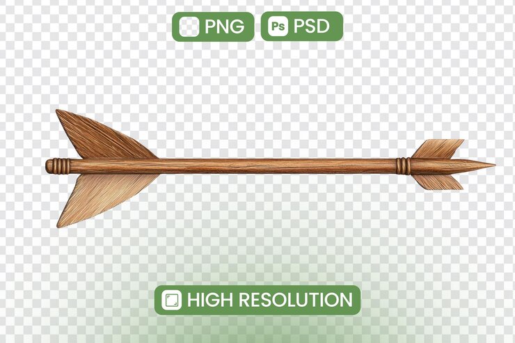 PSD craft wooden arrow design png psd highresolution descarga perfecto para aficionados y artistas ideal para proyectos de arte digital