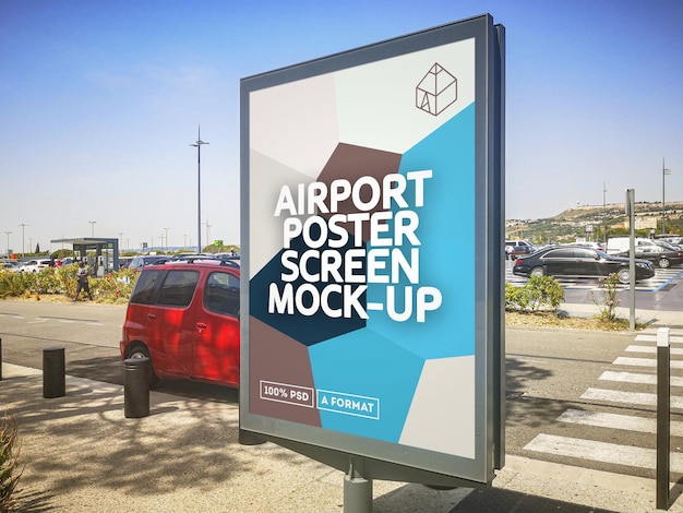 Écran d'affiche d'aéroport