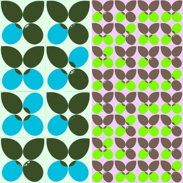 Cranberry con silueta redonda y diseño festivo con Geom Vector único de patrones de frutas tropicales