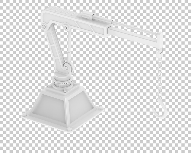 PSD crane diisolasi pada latar belakang transparan ilustrasi render 3d