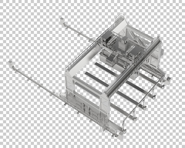 crane isolated on transparent background 3d rendering illustration