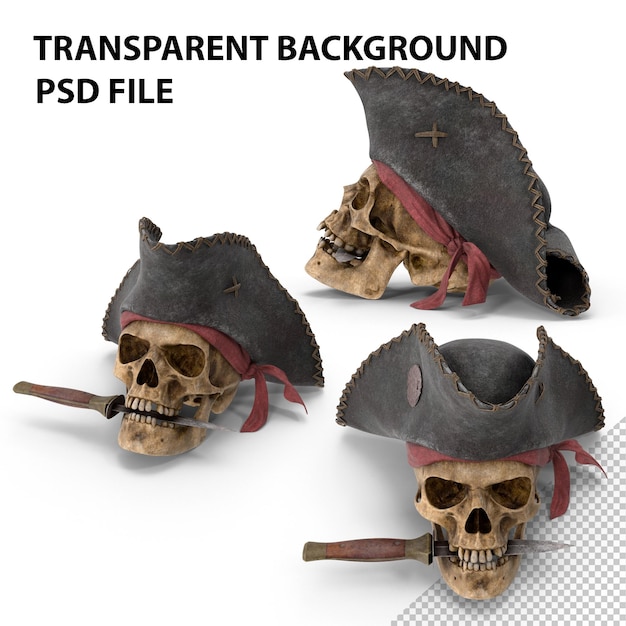 PSD le crâne pirate png