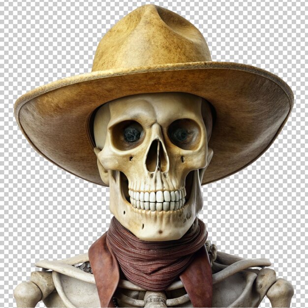 Cráneo con sombrero de alto