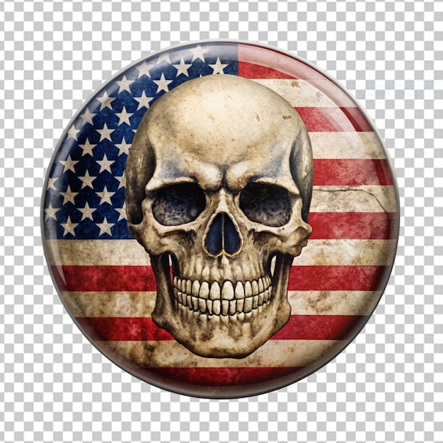 PSD crânio com bandeira americana