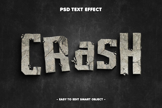 Crash 3D-bearbeitbarer Texteffekt