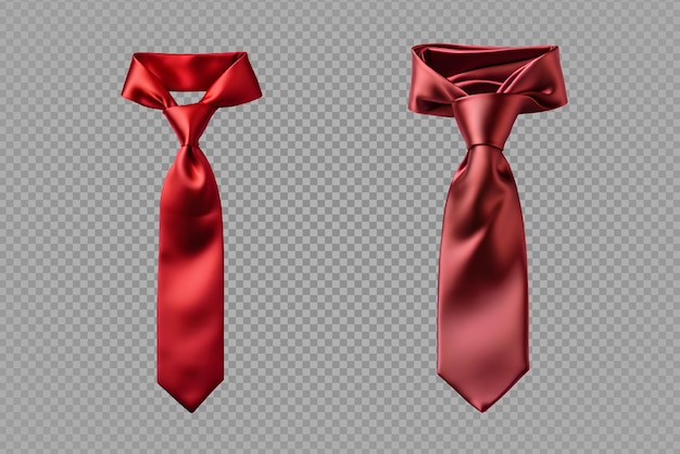 PSD cravate rouge isolée sur fond transparent cravate rouge isolée png générative ai