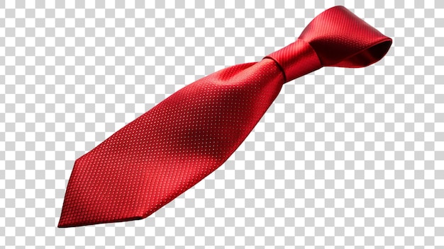 PSD cravate rouge roulée isolée sur fond transparent