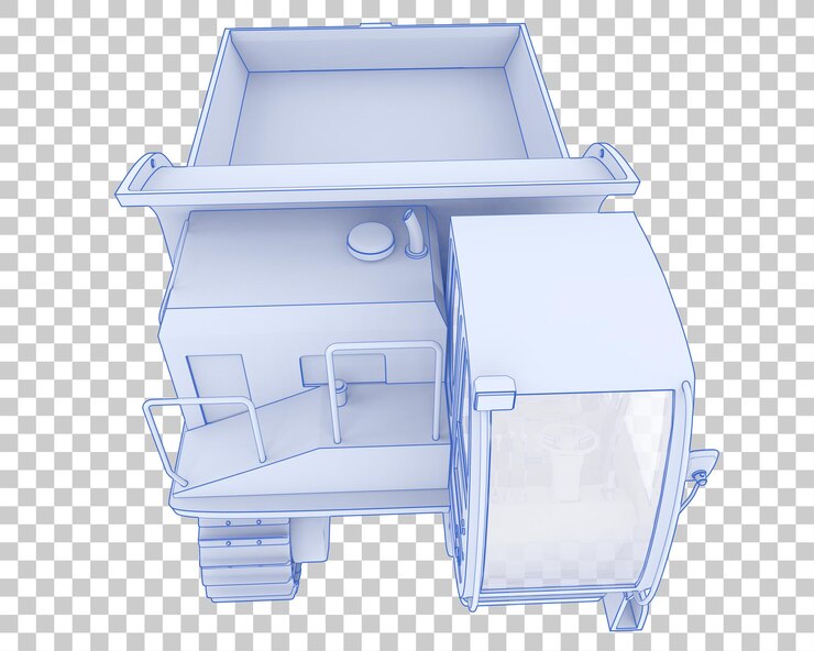 PSD crawler sur fond transparent illustration de rendu 3d