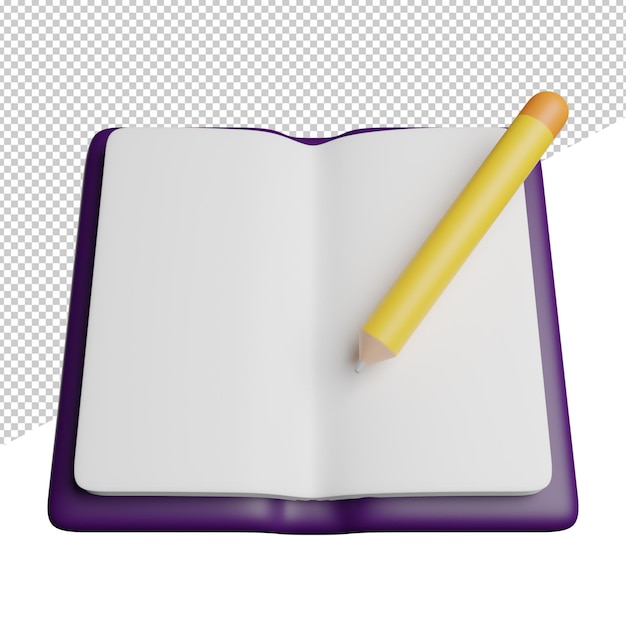 Crayon de livre d'écriture