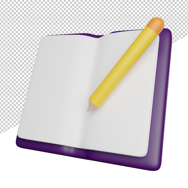 Crayon de livre d'écriture