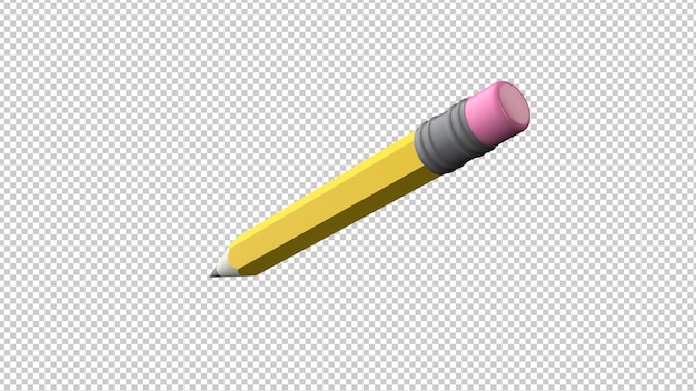 Crayon rendu 3d isolé