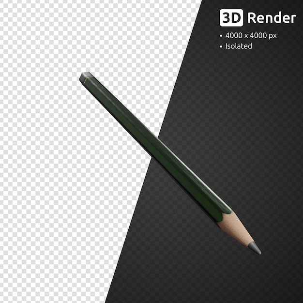 Crayon vert isolé