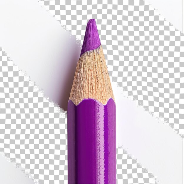 PSD un crayon violet avec une gomme violette sur le dessus