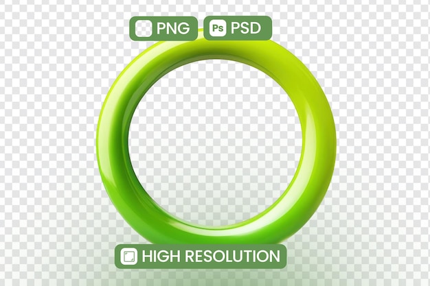 Crea diseños impresionantes con este recurso gráfico PNG y PSD de círculo verde de alta resolución perfecto para sitios web de logotipos y más que ofrece aplicaciones versátiles para proyectos creativos