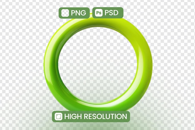 Crea diseños impresionantes con este recurso gráfico PNG y PSD de círculo verde de alta resolución perfecto para sitios web de logotipos y más que ofrece aplicaciones versátiles para proyectos creativos