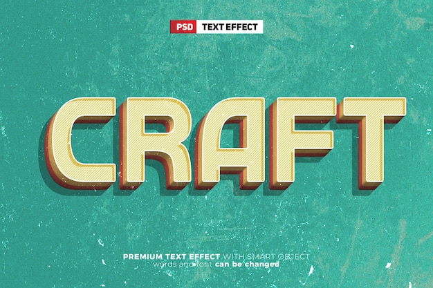 Crea effetti di testo modificabili 3D vintage grassetto