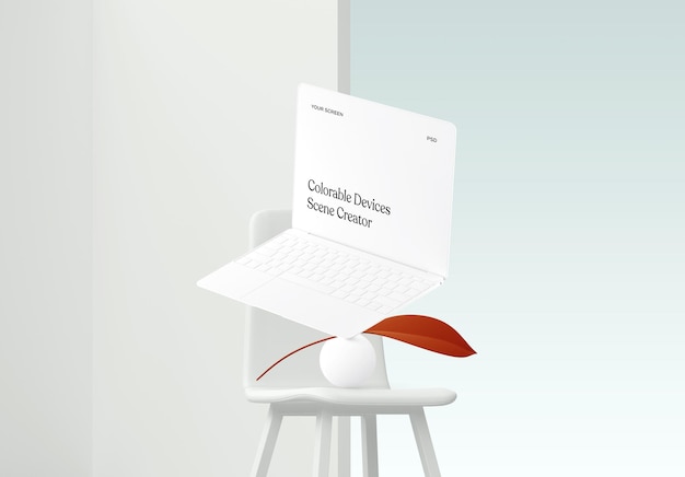 Creador de escena de maqueta de computadora portátil