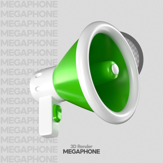 Creador de escena de megáfono render 3d aislado