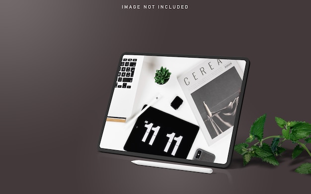 Creador de escenas para maquetas Tablet Pro con hoja y lápiz óptico
