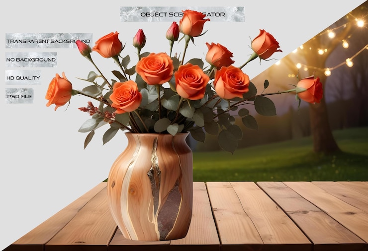 PSD creador de escenas de objetos románticos rosas para el día de san valentín y decoraciones de bodas