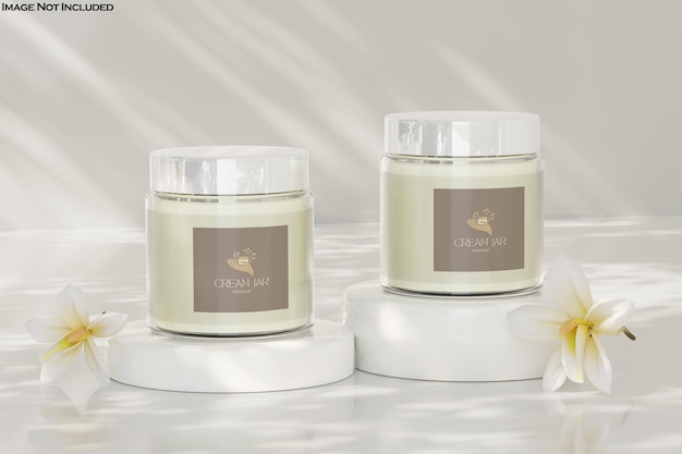 Cream Jar Mockup