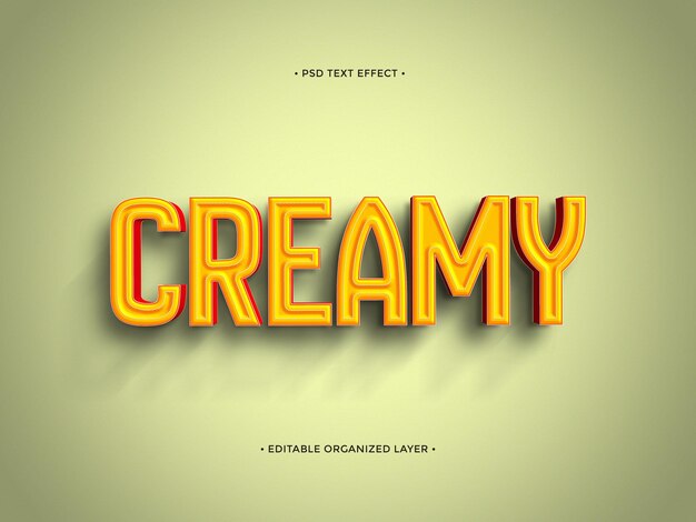 Creamy Editable PSD Text-Effekt für weiche und elegante Designs