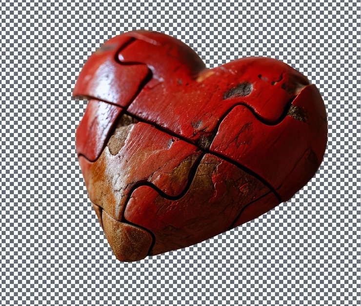 PSD crear un hermoso rompecabezas con temas de amor aislado en un fondo transparente