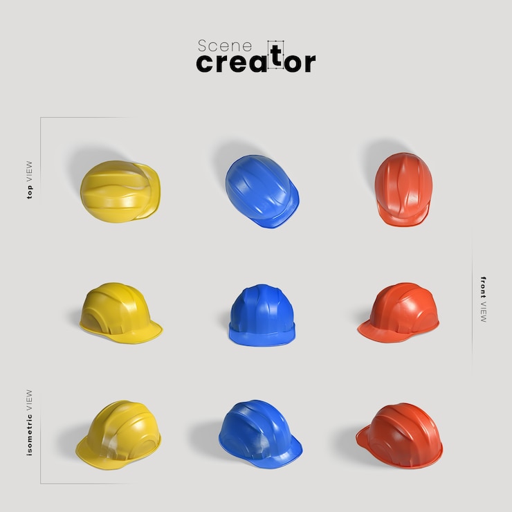 PSD créateur de scène de casque de sécurité