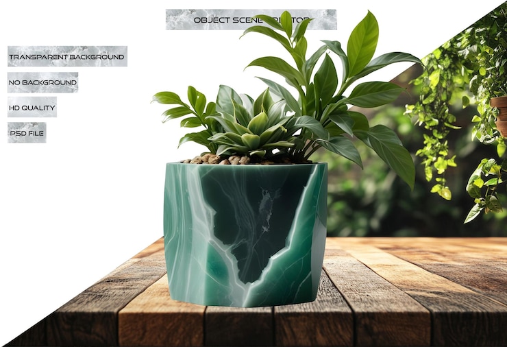PSD créateur de scène de plante maquette objet de plante décorative fichier psd transparent aller faire votre propre conception