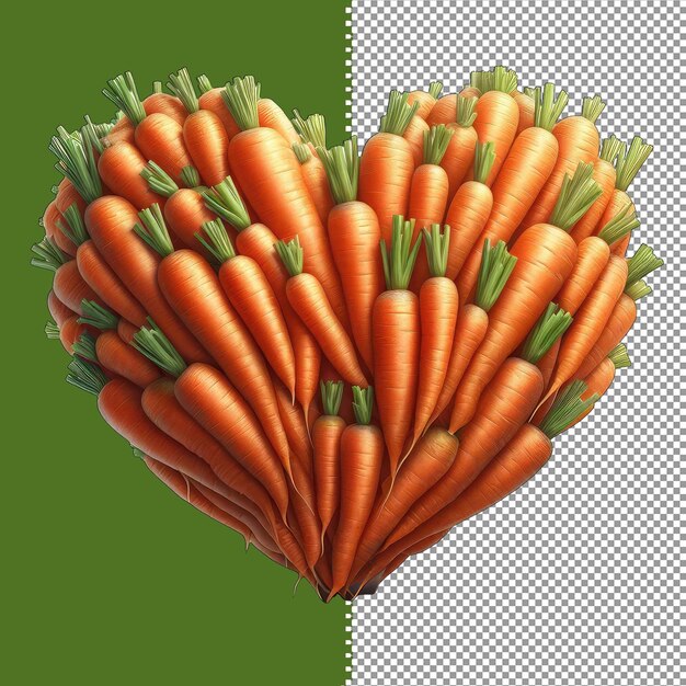 PSD création de cœurs de carottes biologiques png