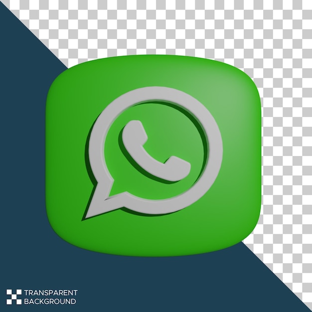 PSD création de logo d'icône whatsapp 3d