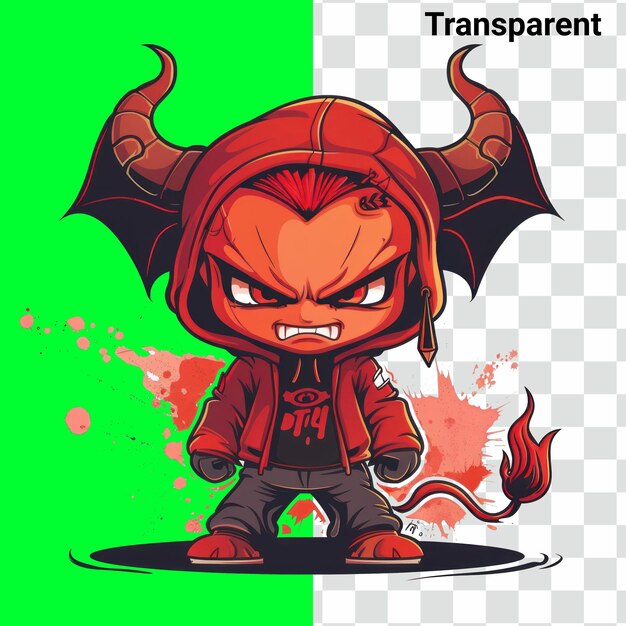 PSD création malveillante démon monstre conception de personnage pour t-shirt