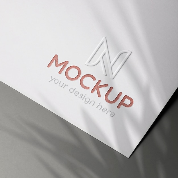 Création d'une maquette de logo en gros plan avec effet