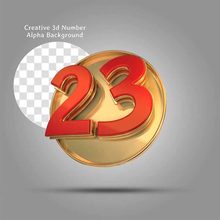 Creative 3d number 23