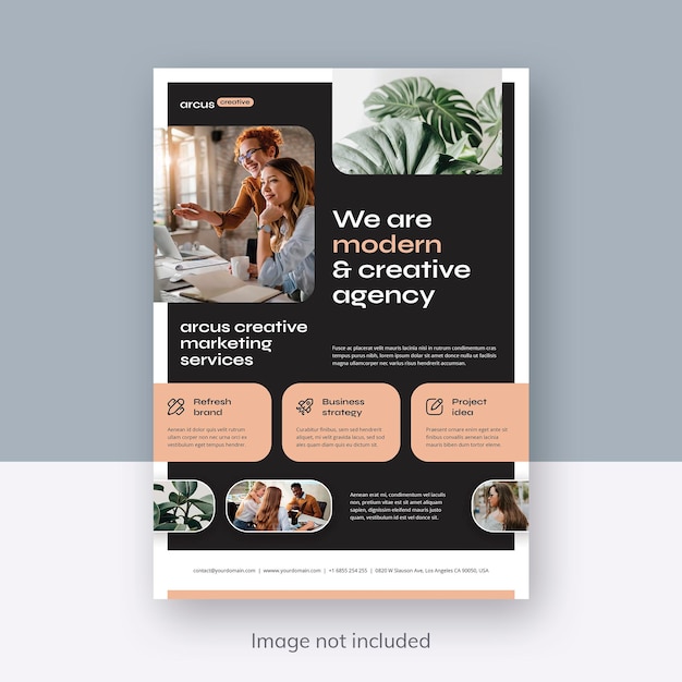 PSD creative agency flyer print vorlage für das design studio